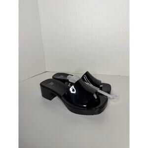 NEW Wild Fable Womens Black Jelly Block Heels Size 6